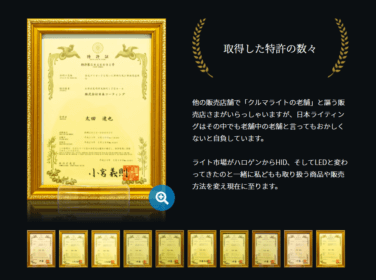 LEDヘッドライト・ハロゲン技術の特許